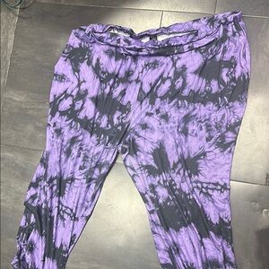 Purple Tie-Dye Flared Bottoms